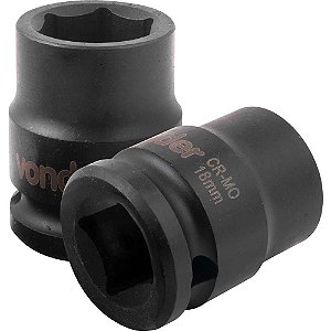 Soquete sextavado de impacto encaixe de 1/2" x 18,0mm VONDER