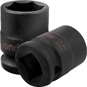 Soquete sextavado de impacto encaixe de 1/2" x 20,0mm VONDER