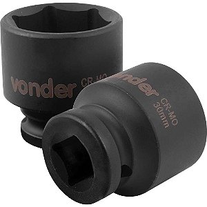 Soquete sextavado de impacto encaixe de 1/2" x 30,0mm VONDER