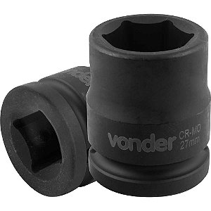 Soquete sextavado de impacto encaixe de 3/4" x 27,0mm VONDER