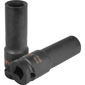 Soquete sextavado longo de impacto 14mm encaixe de 1/2" VONDER