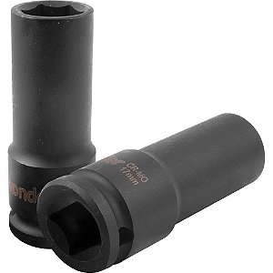 Soquete sextavado longo de impacto 17mm encaixe de 1/2" VONDER