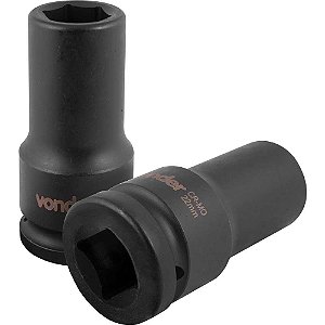 Soquete sextavado longo de impacto 22mm encaixe de 3/4" VONDER