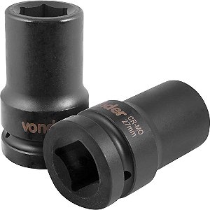 Soquete sextavado longo de impacto 27mm encaixe de 1" VONDER