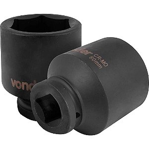 Soquete sextavado longo de impacto 60mm encaixe de 1" VONDER