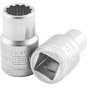 Soquete estriado com encaixe de 1/2" 10mm GEDORE