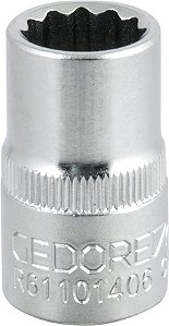 Soquete estriado com encaixe de 1/2" 14mm GEDORE RED