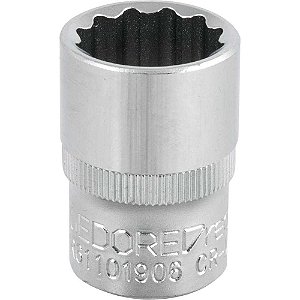 Soquete estriado com encaixe de 1/2" 19mm GEDORE RED