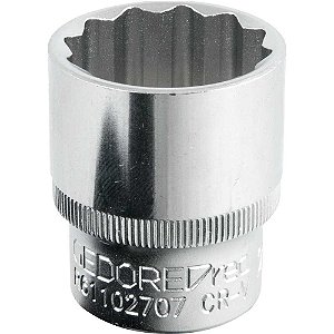 Soquete estriado com encaixe de 1/2" 27mm GEDORE RED
