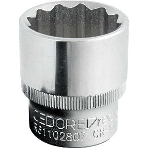 Soquete estriado com encaixe de 1/2" 28mm GEDORE RED