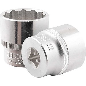 Soquete estriado com encaixe de 1/2" 32mm GEDORE RED