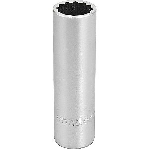 Soquete estriado longo com encaixe de 1/2" 16mm VONDER