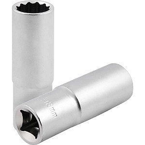 Soquete estriado longo com encaixe de 1/2" 18mm VONDER