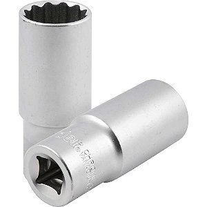 Soquete estriado longo com encaixe de 1/2" 32mm VONDER
