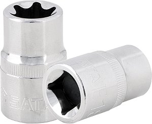 Soquete hexalobular com encaixe 1/2" E18 ST13705SC SATA