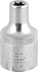 Soquete hexalobular fêmea com encaixe 1/2" TX E8 GEDORE RED