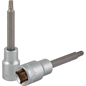 Soquete hexalobular macho longo encaixe de 1/2" T30 VONDER