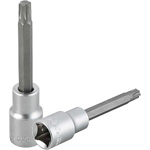Soquete hexalobular macho longo encaixe de 1/2" T45 VONDER