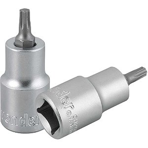 Soquete hexalobular macho T-27 encaixe 1/2" VONDER