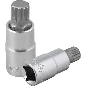 Soquete multidentado curto com encaixe de 1/2" M14 VONDER