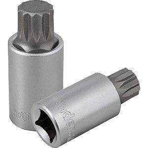 Soquete multidentado curto com encaixe de 1/2" M16 VONDER