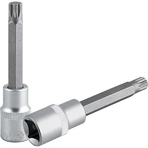 Soquete multidentado longo com encaixe de 1/2" M12 VONDER