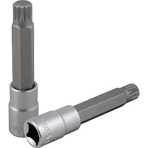 Soquete multidentado longo com encaixe de 1/2" M14 VONDER