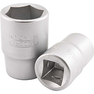 Soquete sextavado com encaixe de 3/4" x 1.1/8" em aço cromo vanádio GEDORE