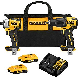 Conjunto parafusadeira / furadeira e parafusadeira com impacto 20V DCK279D2-BR DEWALT