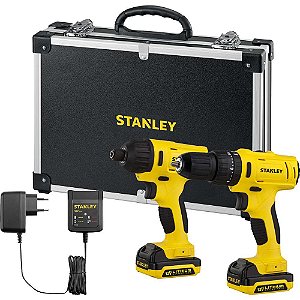 Conjunto parafusadeira/furadeira e parafusadeira com impacto 12V MAX SCHI121S2FK-BR STANLEY