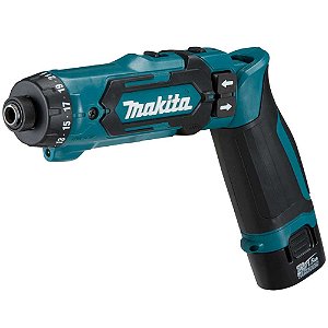 Parafusadeira a bateria 7,2V carregador bivolt 2 baterias carregador maleta DF012DSE MAKITA