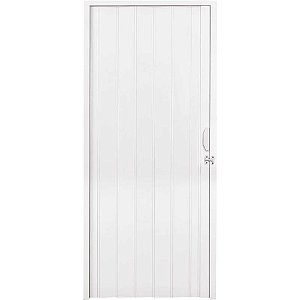 Porta sanfonada de PVC 2,10m x 80cm branca neve 2050020003 PLASTILIT