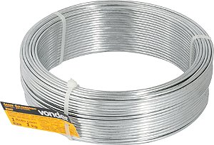 Arame galvanizado comercial BWG 22 0,71mm VONDER