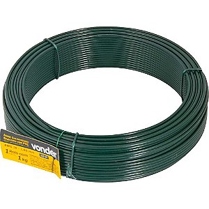 Arame revestido com PVC verde BWG 16 1kg VONDER