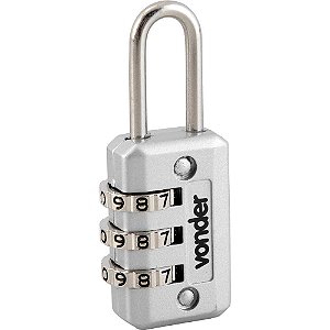 Cadeado com segredo cinza 20mm VONDER