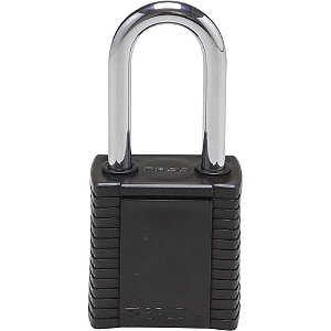 Cadeado de latão corpo plastificado 41x23x44mm Preto 77580 BRADY