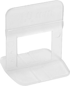 Espaçador nivelador para pisos cerâmicos e porcelanatos 1,0mm transparente pacote com 50 peças CORTAG