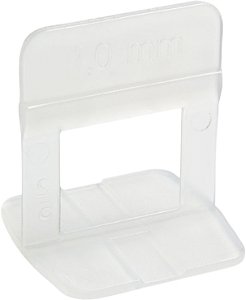 Espaçador nivelador para pisos cerâmicos e porcelanatos 2,0mm transparente pacote com 50 peças CORTAG