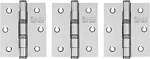 Dobradiça 3.1/2" com anel rolamento cromada 93843 SILVANA