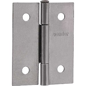 Dobradiça para porta 1.1/2" em ferro polido VONDER - 24 unidades