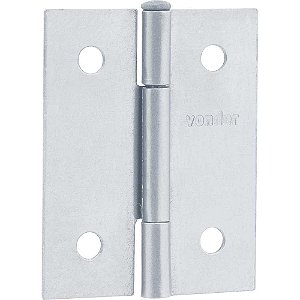 Dobradiça para porta 1.1/2" em ferro zincado VONDER - 24 unidades