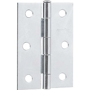 Dobradiça para porta 2.1/2" em ferro zincado VONDER - 24 unidades