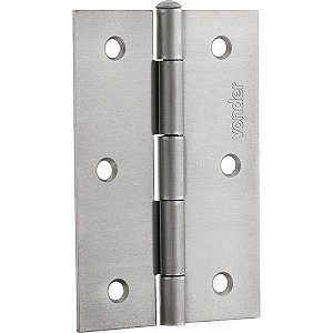 Dobradiça para porta 3.1/2" em ferro polido VONDER - 24 unidades