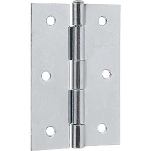 Dobradiça para porta 3.1/2" em ferro zincado VONDER - 24 unidades