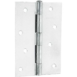 Dobradiça para porta 4" em ferro zincado VONDER - 24 unidades