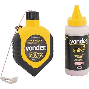 Linha com giz vermelha para drywall VONDER