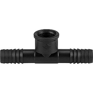 Tê com rosca interna para mangueira 1.1/2" polipropileno preto TE55N REBOUÇAS - 10 unidades
