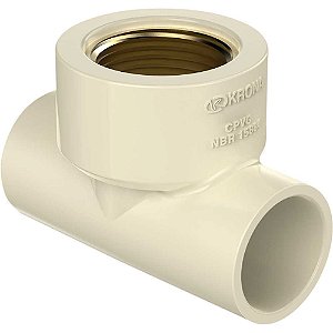 Tê de transição em CPVC Ultraterm 22mm x 3/4" 1376 KRONA - 10 unidades
