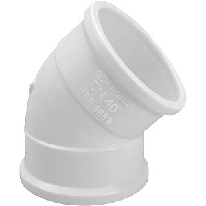 Joelho 45° esgoto DN 40 611 KRONA - 25 unidades