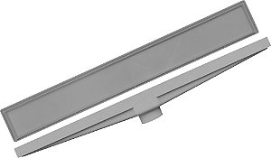 Ralo linear invisível modelo seco cinza 50cm 20102127 PLASTILIT